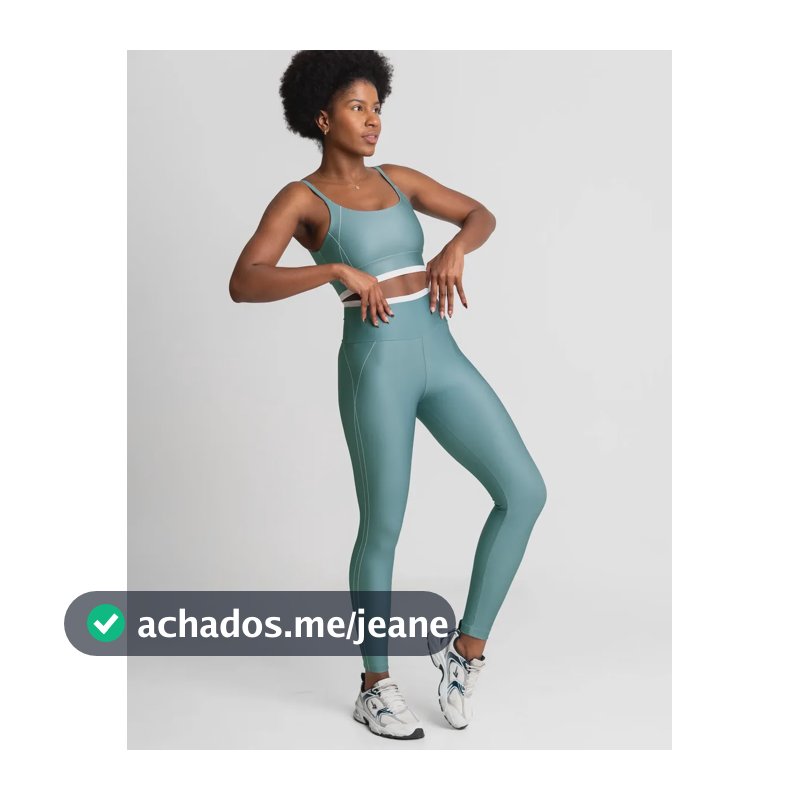 Conjunto Legging E Top Alcinha Para Academia Feminino Verde Liso P