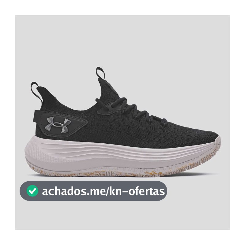 Tênis Masculino Hooper Under Armour Black/white/metpewter Liso 39