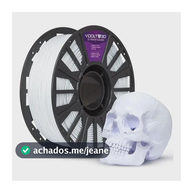 Filamento Pla Branco Velvet Aveludado 1kg Impressoras 3D Peças Decorativas Fabricação Nacional