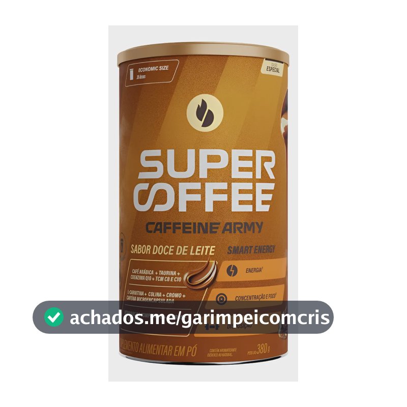 Cappuccino Gourmet Supercoffee Doce Leite 380g Caffeine Army Sem Sabor Sem Sabor