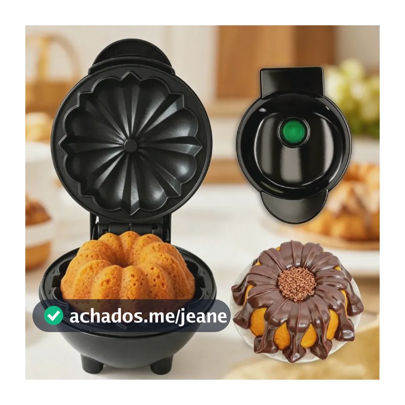 Mini Máquina Bolo Elétrica Portátil Compacta Antiaderen 110v