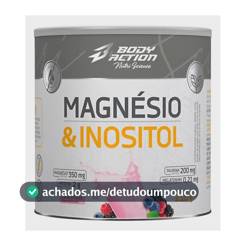 Mineral/Vitamina Bodyaction Nutri Science Magnésio E Inositol Taurina Melatonina 210g em pó sabor Frutas vermelhas x 210g