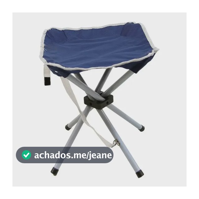 Banqueta Dobrável Stool Camping Pesca + Bolsa Até 80 Kgs Ntk