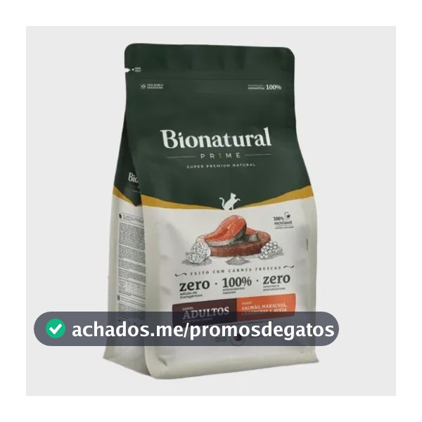 Ração Bionatural Gatos Adultos 20kg Super Premium Salmão