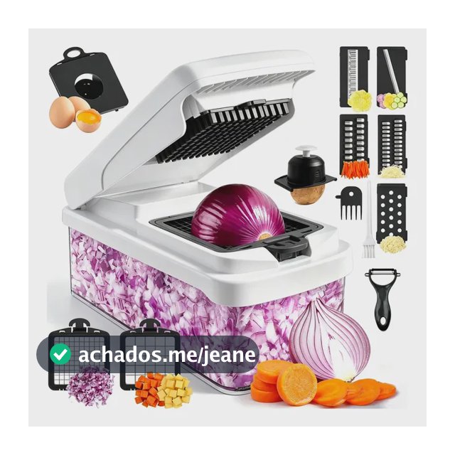 Mandolina Multifuncional 15 Em 1 - Cortador De Legumes Branco