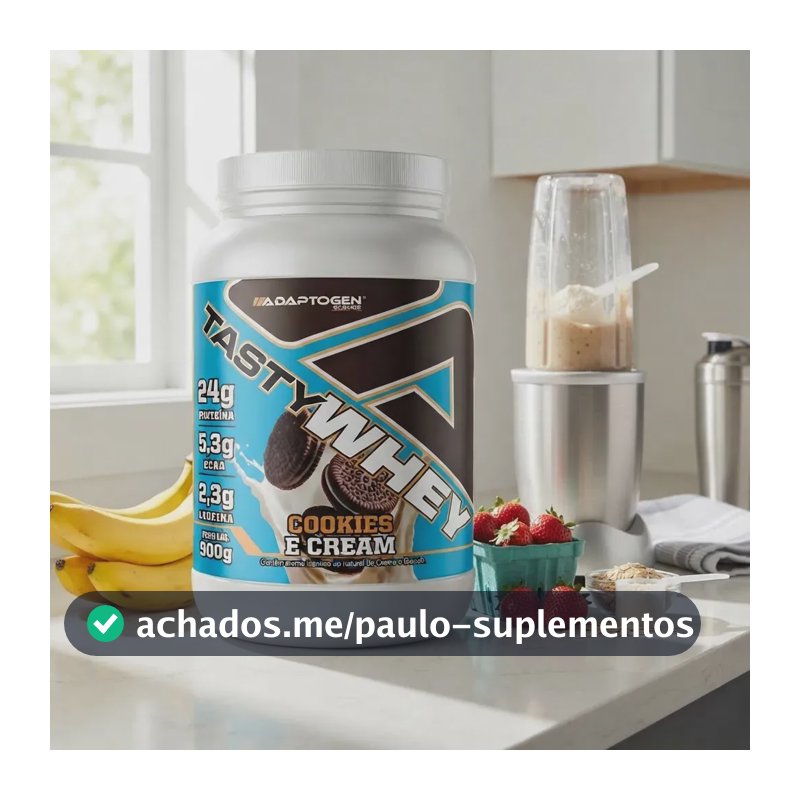 Proteína Adaptogen Science Tasty Whey Gourmet em pó sabor Biscoitos x 900g