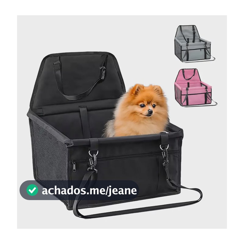 Cadeirinha Assento Transporte Pet Carro Passeio Cães Gatos Cor Preto