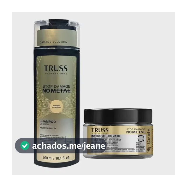 Kit Shampoo E Máscara Stop Damage No Metal - Truss