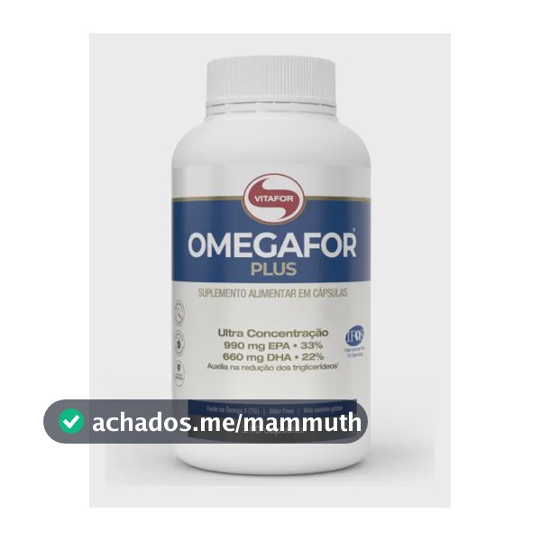 Ômega 3 Vitafor Omegafor Plus em cápsula Sem sabor x 240g de 240 un