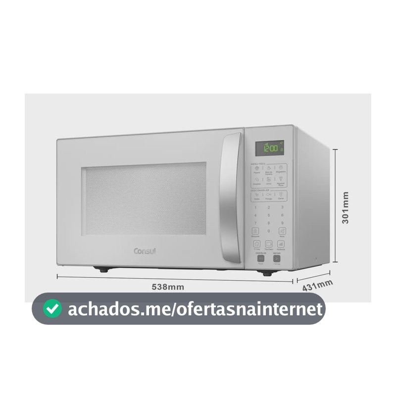 Micro-ondas Consul 32L Branco com Menu Fácil - CMS46AB