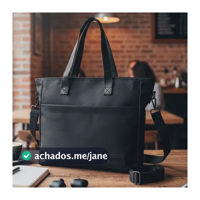 Bolsa Tote Bloom Godaily Leve Moderna Transversal Feminina Preto
