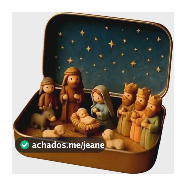 Mini Natal Natividade Set Em Lata Caixa Mini Família Sagrada