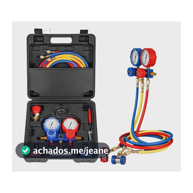 Manômetro Manifold Ar Condicionado Automotivo C/ Maleta R134