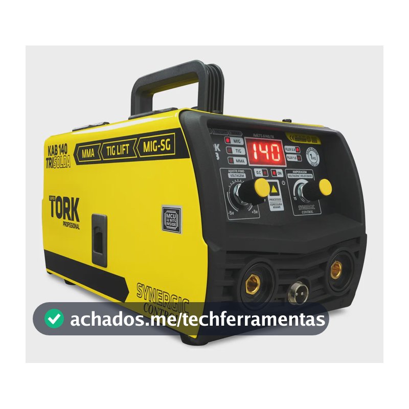 Maquina Solda Inversora Mig 140a Sem Gás 3 Em 1 Tig Eletrodo Cor Amarelo Frequência 50Hz / 60Hz