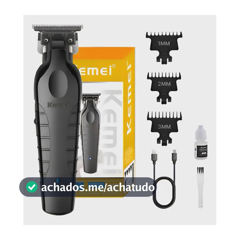 Kemei Maquina De Acabamento Km 2299 Profissional Cor Black