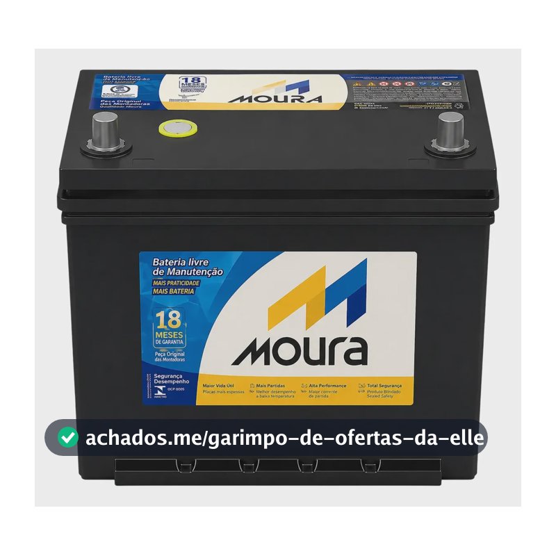 Bateria Moura Honda Fit, City, 18 Meses De Garantia Direito