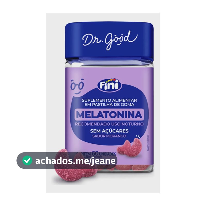 Melatonina Dr.good 60 Gomas Morango Fini Morango