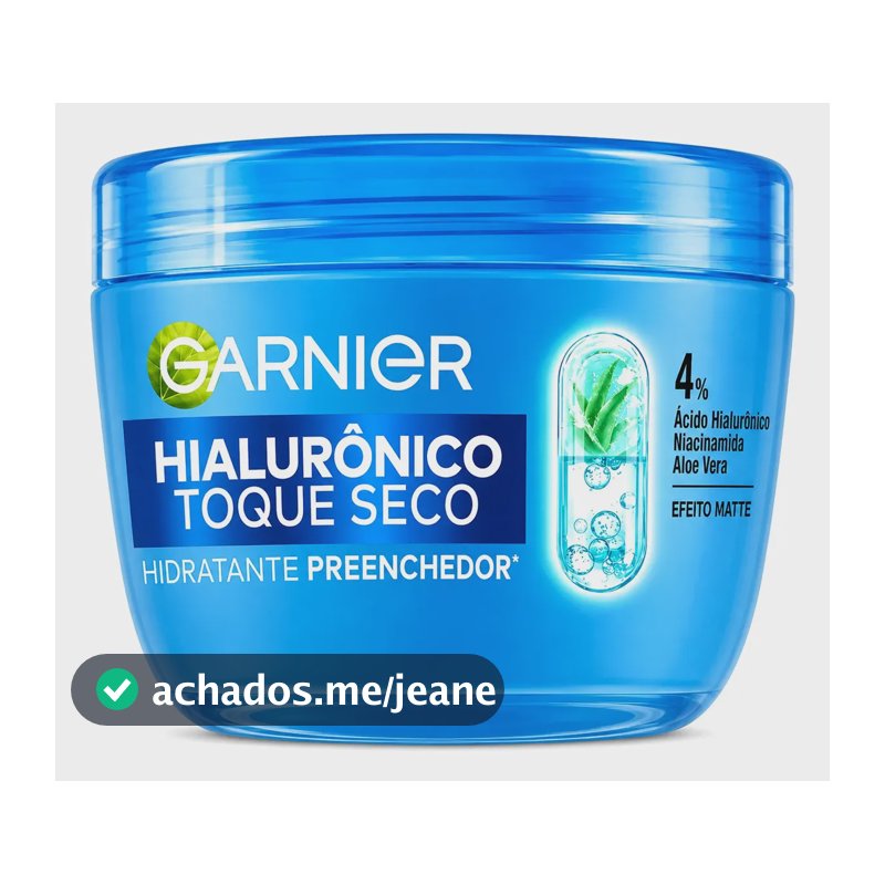 Creme Hidratante Garnier Facial Hialurônico Toque Seco 85gr Oleosa Dia/noite