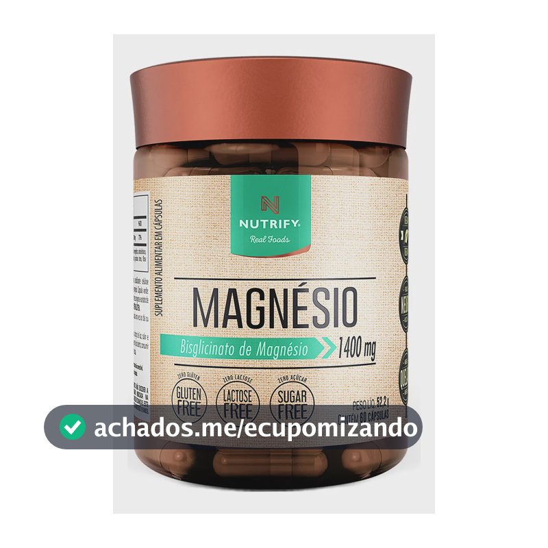 Magnésio Nutrify em cápsula Sem sabor de 60 un