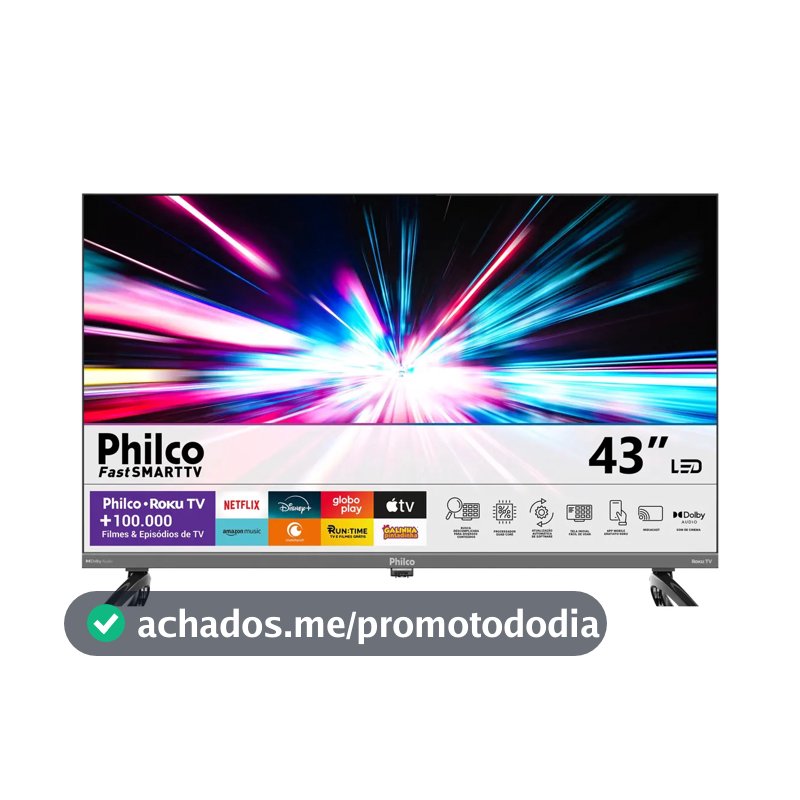 Smart Tv 43 Philco P43vik Roku Led Dolby Audio Wi-fi Hdmi Hdr Full Hd 110/220v