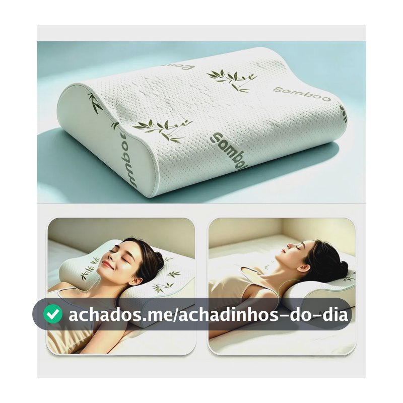Travesseiro NASA Cervical Puzzlyn de Espuma Viscoelástica para Alívio da Dor