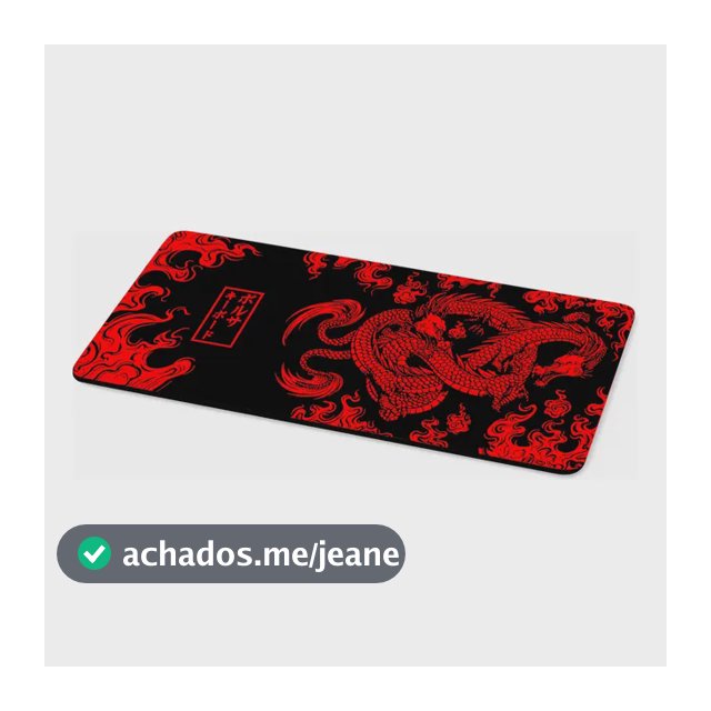 Mousepad Gamer Antiderrapante 80x30cm Jogos Dragão Chinês
