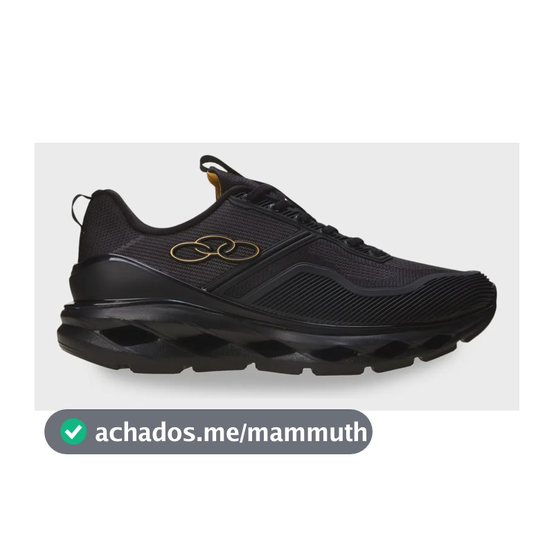 Tênis Masculino Olympikus Gama Preto/preto Liso 41 Br