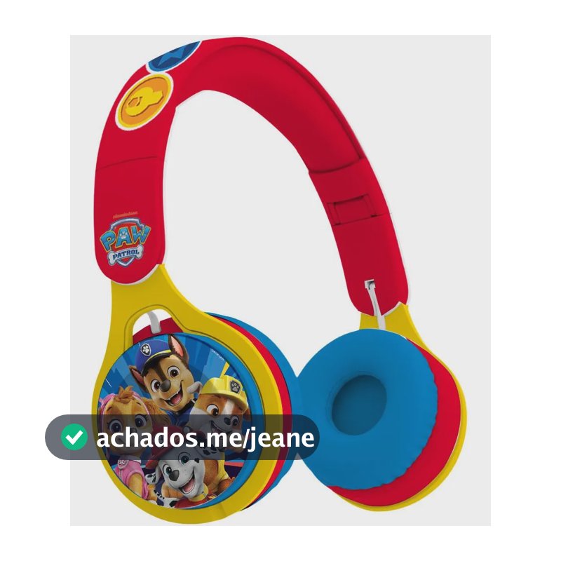 Fone De Ouvido Bluetooth Infantil Patrulha Canina