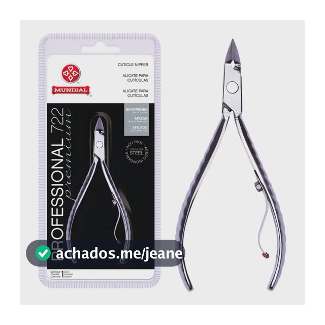 Alicate De Cutícula Professional 722 Mundial Premium Inox