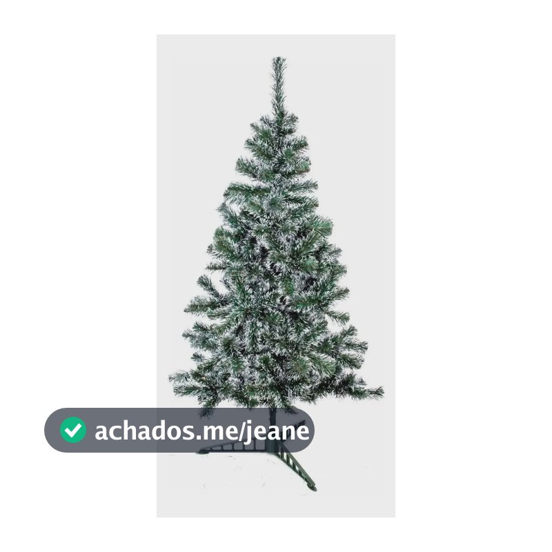 Arvore De Natal Pinheiro Verde Altura 1,20m Com 144 Galhos Cor Nevada