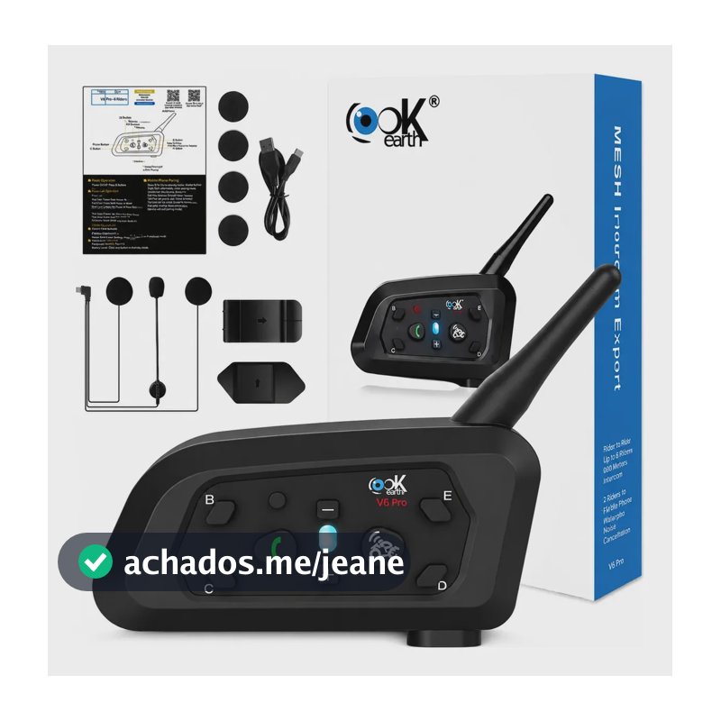 Intercomunicadores Para Motos Lookearth V6 Prov6 Pro+