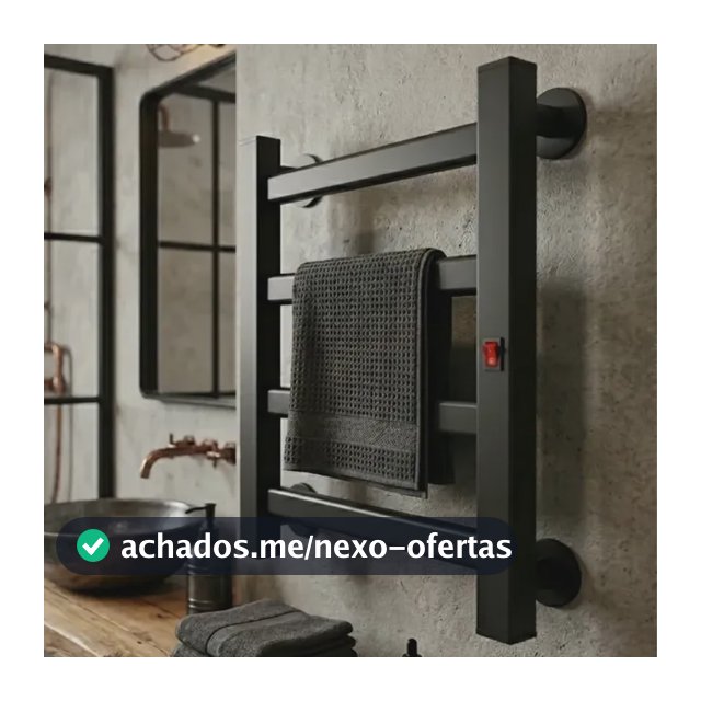 Toalheiro Itaquá Resistencias Térmico Elétrico preto