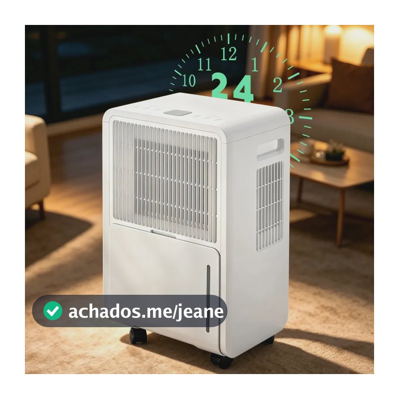 Desumidificador De Ar 8L Compressor Antimofo Drenagem Dupla Com App Controle Inteligente Para Quarto Banheiro Guarda Roupa Portátil