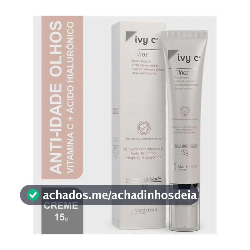 Creme Anti-Idade Mantecorp Ivy C para Área dos Olhos com Vitamina C