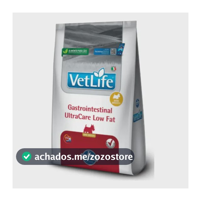 Ração VetLife Vet Life Natural Gastrointestinal UltraCare Low Fat Cães Pequenos Baixo Teor de Gordura 1.5 kg