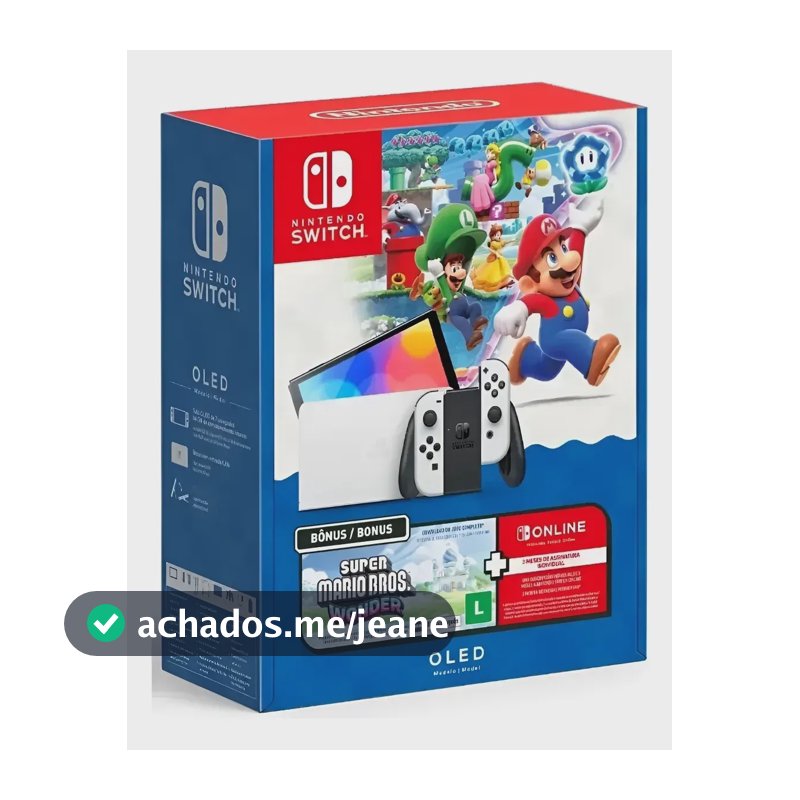 Console Nintendo Switch Oled 64gb Mario Bros Wonder Branco