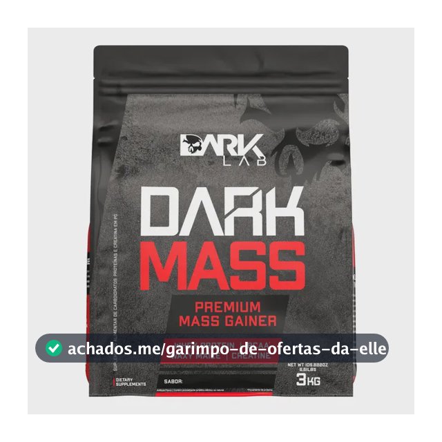 Suplemento em pó Dark Lab Carboidratos Dark Mass 3kg sabor Baunilha x 3kg