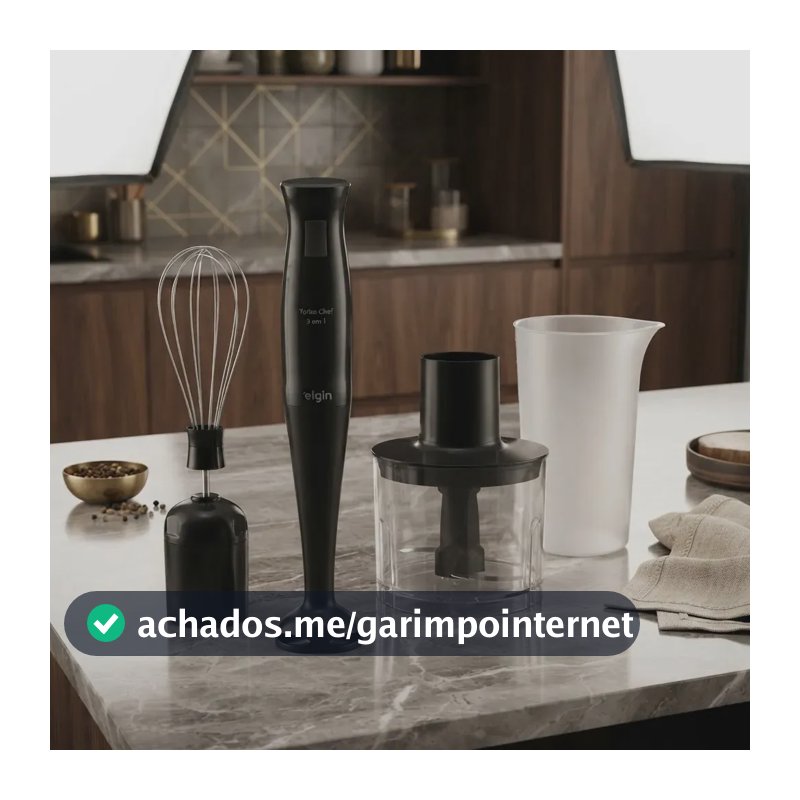 Mixer Elgin Turbo Chef 3 em 1 de 200W para Bater e Triturar