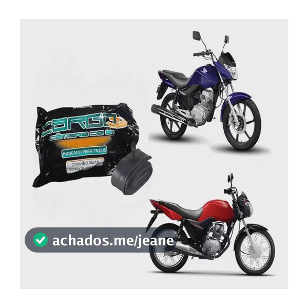 Câmara de Ar Moto Cg 125 150 Titan Fan Ybr Factor Fazer Yes Aro 18