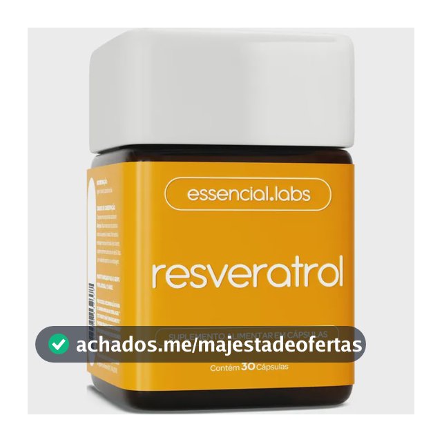 RESVERATROL 100% PURO - Fórmula Exclusiva com Máxima Concentração e Biodisponibilidade - 30 Doses