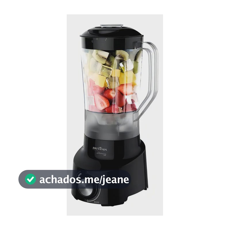 Liquidificador Diamante 800 Pt Britânia 4 Velocidades Cor Preto