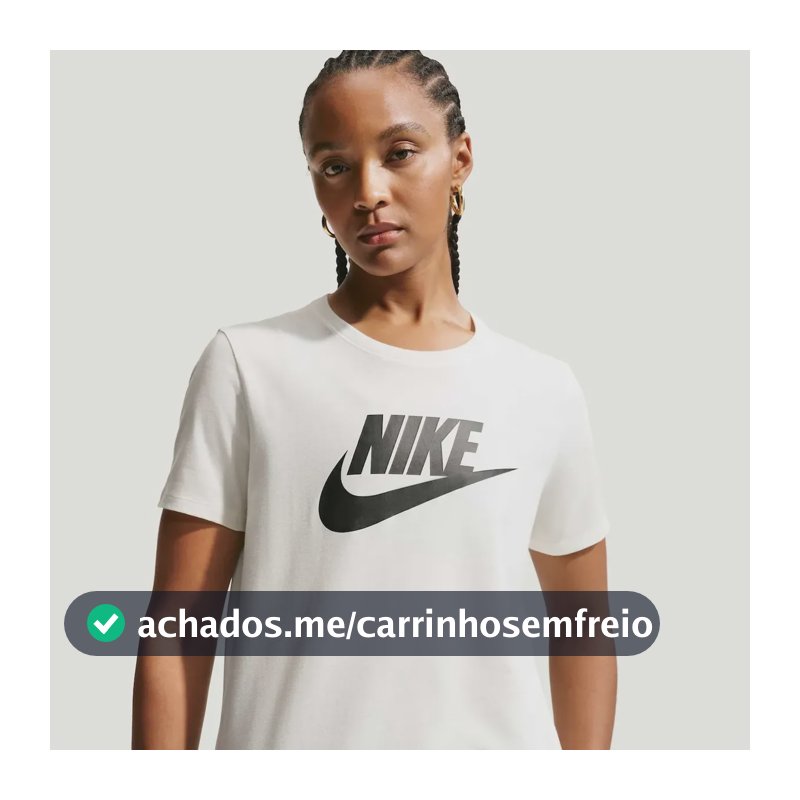 Camiseta Nike Sportswear Essentials Feminina Branco/preto P