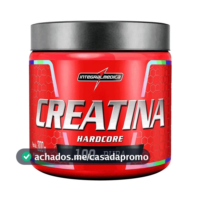 Creatina Integralmédica Monohidratada Hardcore em pó Sem sabor x 300g