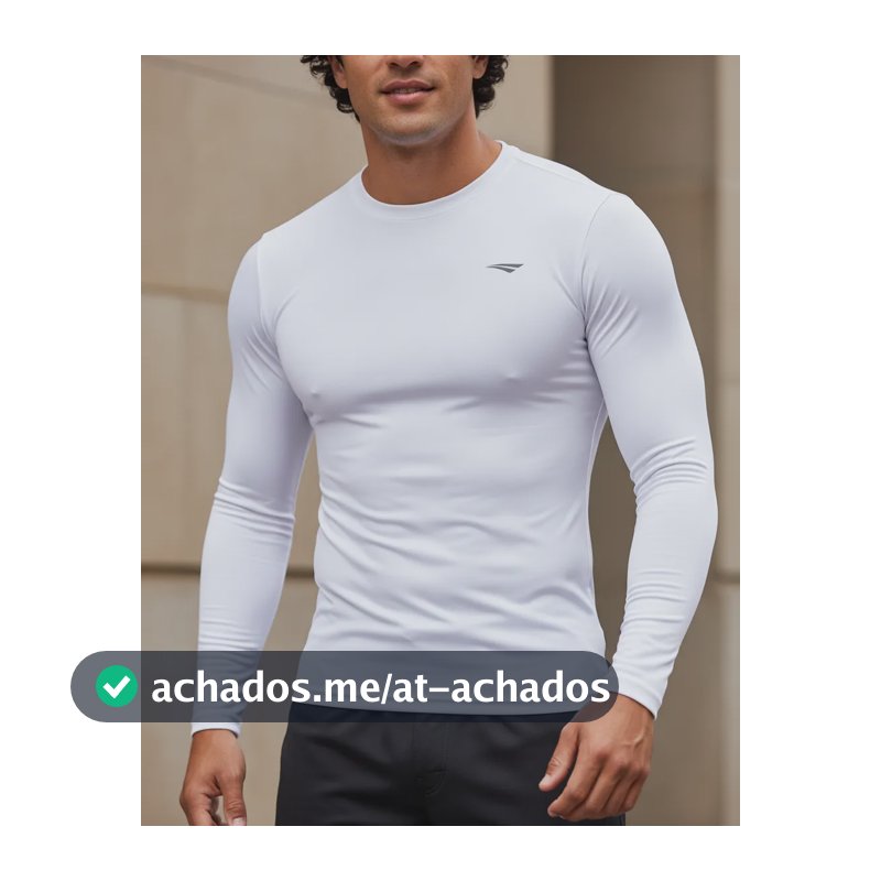 Camiseta Esportiva Penalty Térmica Compressão Manga Longa Branco Xg