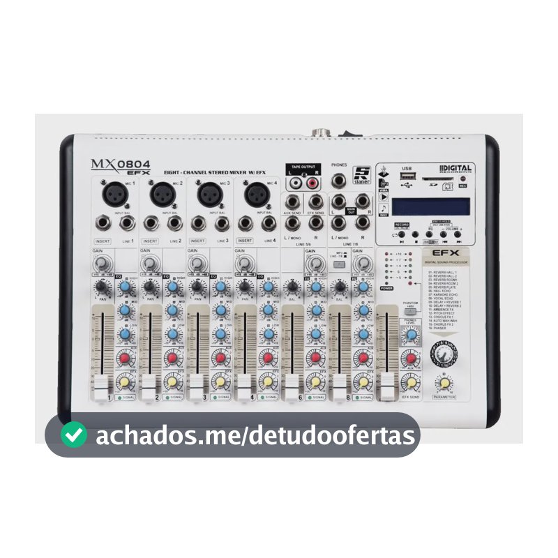 Mesa De Som Staner Mx-0804 Efx 127/220v