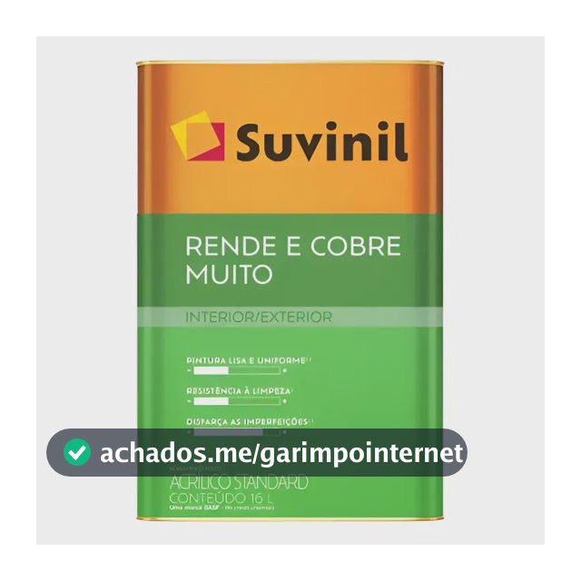 Suvinil  Rende E Cobre Muito Acrílico 18l Cores