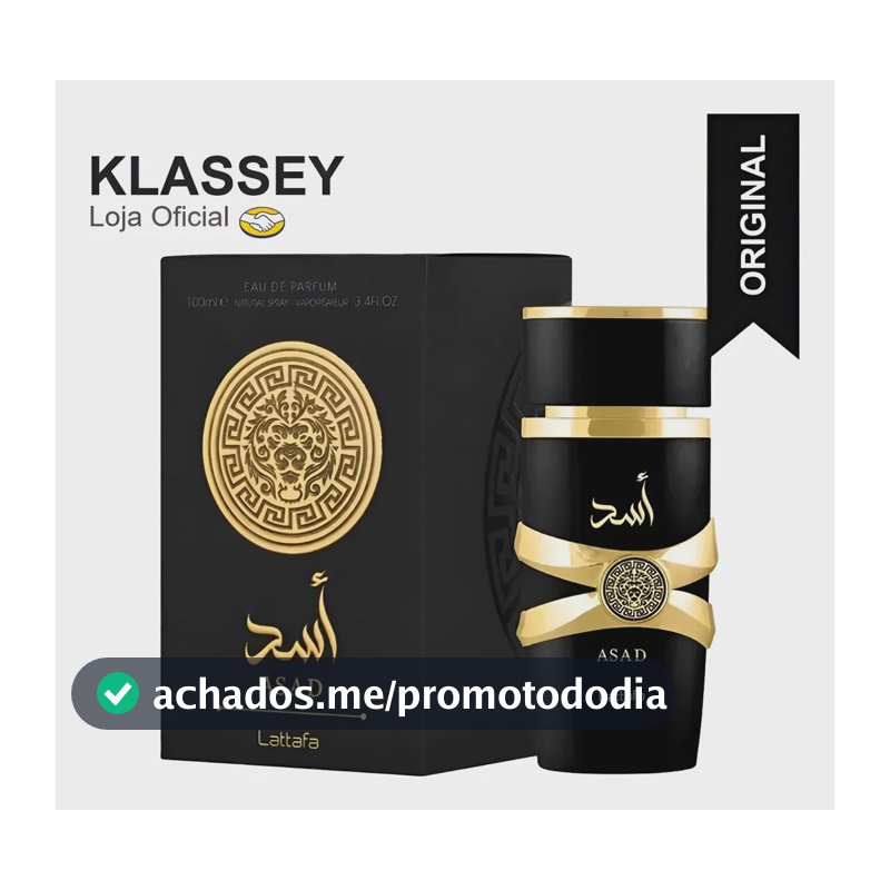 Perfume Árabe Asad Lattafa 100ml Edp Amadeirado Masculino Importado C/ Selo