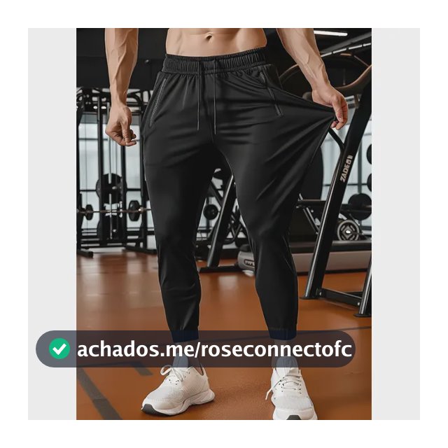 Calça Masculina Tactel Jogger Esportiva Academia Slim Treino Preto Tactel G 40/44