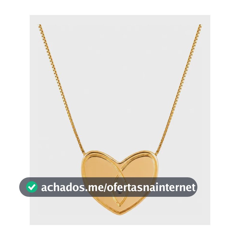 Colar Coração Folheado A Ouro 18K Feminino