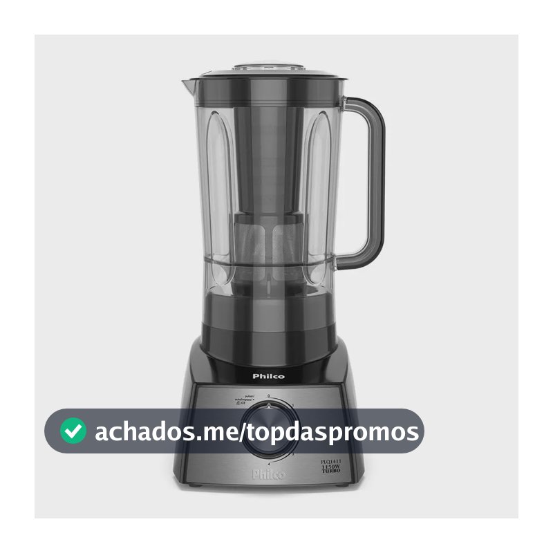Liquidificador Plq1411p 4 Velocidades 2,7l 1150w Philco Preto 220v
